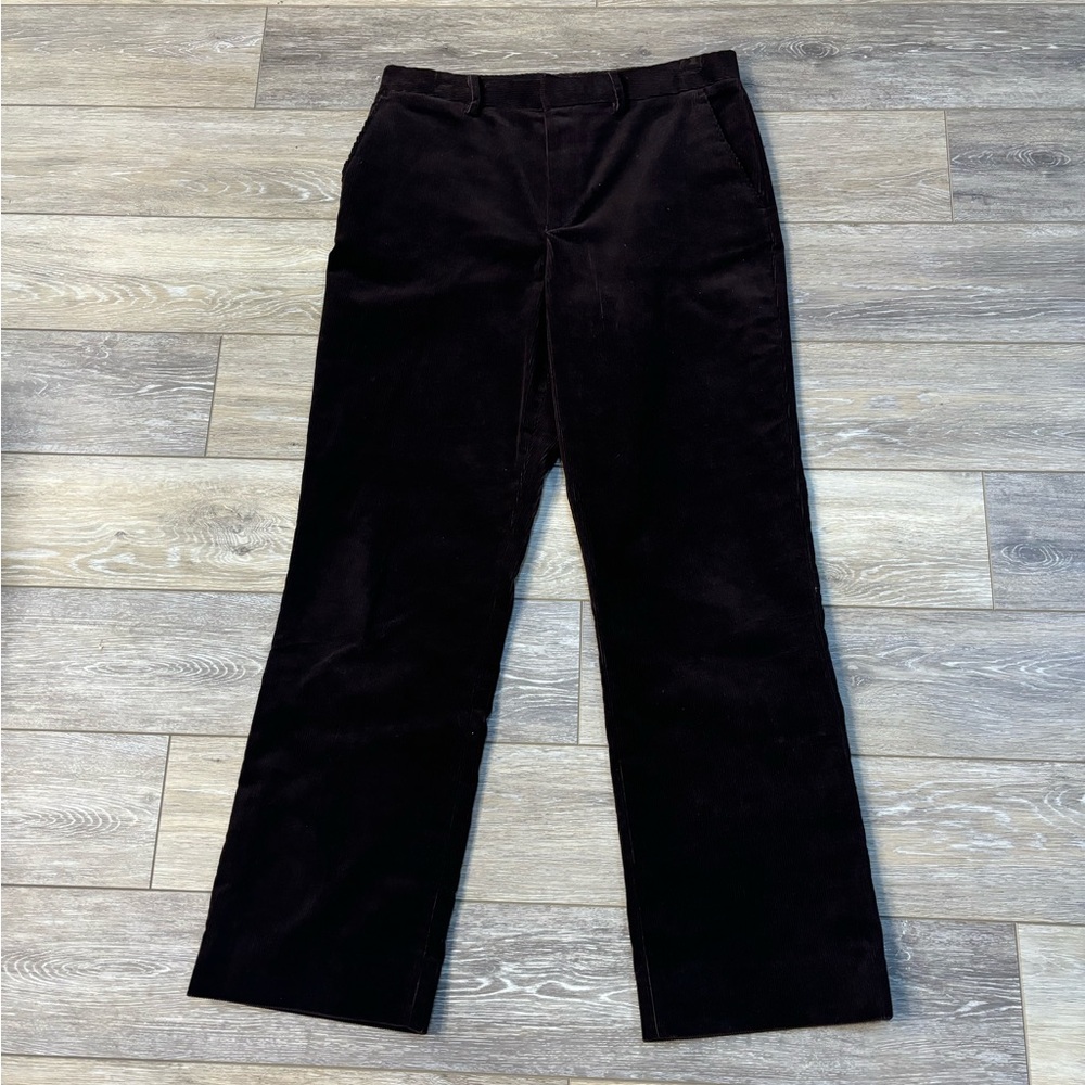 Lauren Ralph Lauren Pants Women’s Sz 12 Brown Corduroy Wide Leg Vintage